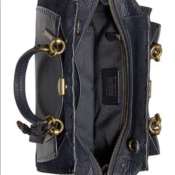 Coach Bags Coach Dreamer Border Rivets Mixed 3567 Leather Navygold